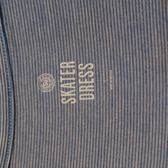 NWT Lg "Proud Blue" 3/4 slv Skater Dress - Picture 2 of 9